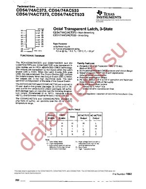 CD74ACT373M96E4 datasheet  